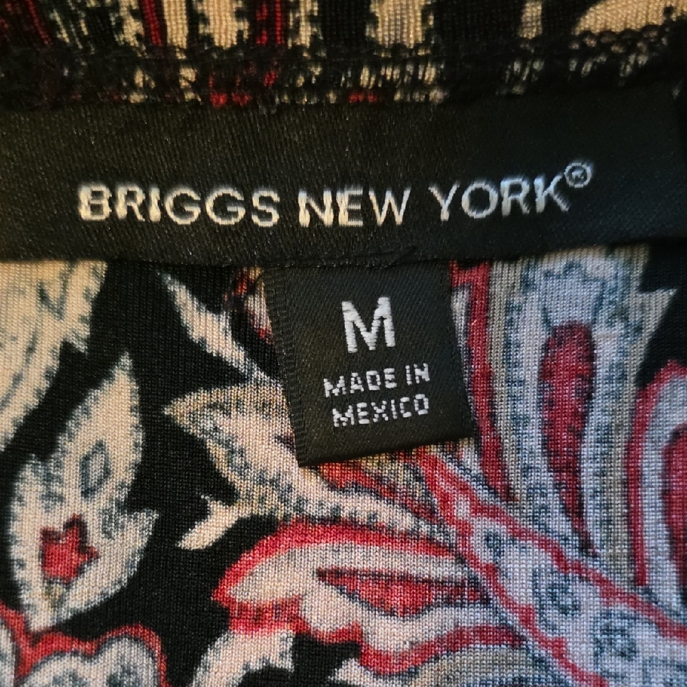 Cutest Paisley knit Skirt (Size M) by Briggs New York in red/black/white - Picture 3 of 7